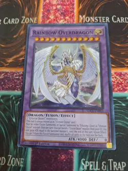 Yugioh Rainbow Overdragon SDCR-EN043 Super Rare 1st Edition Near Mint - Image 1