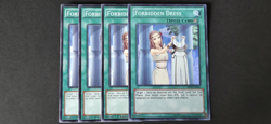 Yugioh! x4 Set Forbidden Dress Spell Card Super Rare Common ABYR SDMP - Image 1