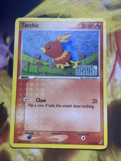 Torchic 65/100 EX Crystal Guardians Pokemon Card Reverse Holo Stamped - MP - Image 1