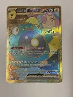 Pokemon TCG Iono's Bellibolt ex 188/159 Journey Together Hyper Rare Card - Image 1