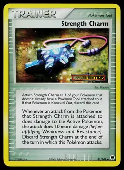 Pokemon Card - Strength Charm Dragon Frontiers 81/101 Reverse Holo Stamped - Image 1