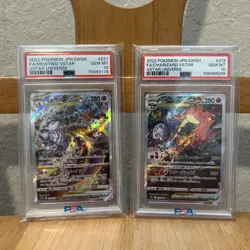 POKEMON CARD JAPANESE PSA 10 Charizard 212/172 Mewtwo 221/172 SAR ALT SEQUENTIAL - Image 1