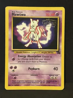 Mewtwo 3 WB Black Star Promo The First Movie Pokemon Card ⭐ MP ⭐ - Image 1