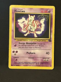Mewtwo 3 WB Black Star Promo The First Movie Pokemon Card ⭐ MP ⭐ - Image 1