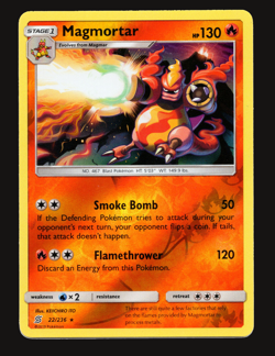 Pokemon TCG Magmortar Unified Minds Sun & Moon SM 22 Reverse Holo NM Card - Image 1