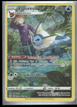 Pokemon Card - S&S Brilliant Stars EN - TG02/TG30 - Vaporeon - Ultra Rare - Image 1