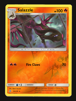 Pokemon TCG Salazzle Unified Minds Sun & Moon SM 34 Reverse Holo NM Card - Image 1