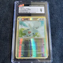 Pokemon TCG Togetic Card Undaunted Series 39/90 CGC 9 - Image 1