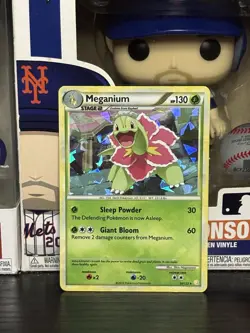 Pokemon TCG Heartgold & Soul Silver - Meganium #26/123 - Cracked Ice Holo Card - Image 1