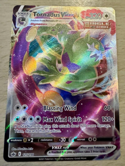 Pokemon TCG Tornadus VMAX 125/198 Chilling Reign Ultra Rare Holo Card - Image 1