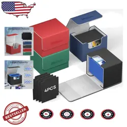 Compact 4 Color Card Deck Box - Waterproof & Ideal for Trading Card Collectors - Image 1