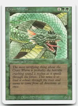 MTG Craw Wurm C Revised Edition MP - Image 1