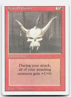 MTG Orcish Oriflamme U Revised Edition MP - Image 1