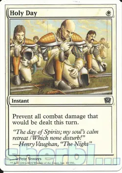 MTG Magic the Gathering TCG 9th Ninth Edition Holy Day Instant White 18 / 350 - Image 1