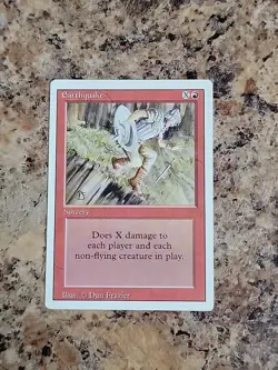 Magic the Gathering ~ MTG ~ 2x Earthquake ~ Played ~ REVISED - Image 1