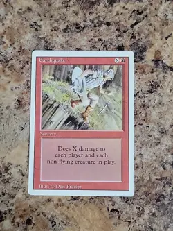 Magic the Gathering ~ MTG ~ 2x Earthquake ~ Played ~ REVISED - Image 2