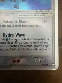Pokemon EX Power Keepers Salamence EX 96/108 Holo Ultra Rare - Image 4