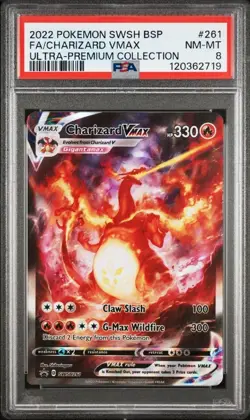2022 Pokemon Charizard VMAX Ultra Premium Collection Promo PSA 8 - Image 1