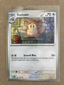 Pokemon Scarlet & Violet 151 - RATICATE #20 - Pack To Sleeve - Image 1