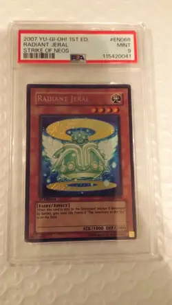 Yugioh / Radiant Jeral / Strike of Neos / EN-066 / Secret Rare / PSA 9 - Image 1