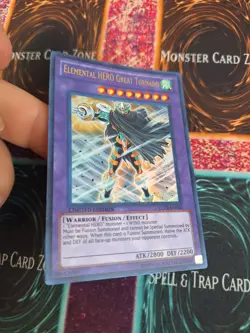 Yugioh Elemental HERO Great Tornado LC02-EN010 Ultra Rare Limited Near Mint - Image 2