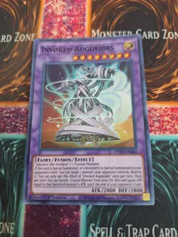 Yugioh Invoked Augoeides ETCO-EN040 Super Rare 1st Edition Near Mint - Image 1