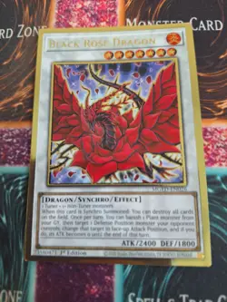 Yugioh Black Rose Dragon MGED-EN026 Premium Gold Rare 1st Edition Near Mint - Image 1