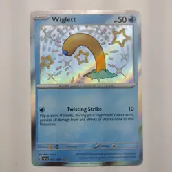 Wiglett 121/091 Paldean Fates Baby Shiny Holo Pokemon TCG Card MINT - Image 1