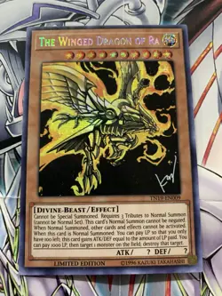 * EGYPTIAN GOD 3 CARD SET * SLIFER RA OBELISK PRISMATIC SECRET RARE TN19 YUGIOH! - Image 2
