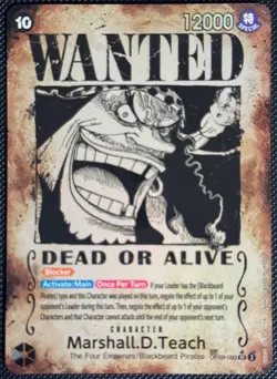 Marshall D Teach OP09-093 Wanted SP Emperors In The New World One Piece Card - Image 1