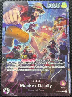 Monkey D Luffy OP05-060 L PSA Collectors Club Exclusive Promo One Piece Card - Image 1