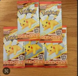Pokemon Card McDonald's Promo 5 Pack Pikachu 020/M-P and Random Japanese Card - Image 1