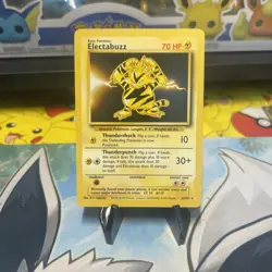 Pokemon Electabuzz 20/102 Base Set Non-Holo WOTC Vintage Card LP-NM - Image 1