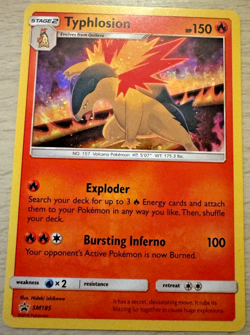 Pokemon TCG Typhlosion SM185 Sun & Moon Black Star Promo Holo Card - Image 1