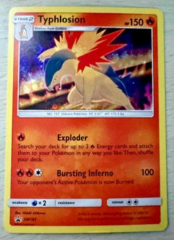 Pokemon TCG Typhlosion SM185 Sun & Moon Black Star Promo Holo Card - Image 1