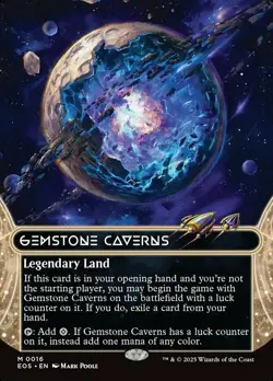 MTG magic cards 1x Gemstone Caverns (0016) - Borderless Edge of Eternities NM-Mi - Image 1