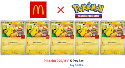 Pokemon Cards Game Pikachu 020/M-P × 5 Pcs McDonald's Promo Japanese NEW - Image 3