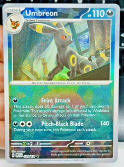 Umbreon Poke Ball Pattern Prismatic Evolutions Pokemon TCG Holo Rare Card Mint - Image 1