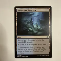 MTG Magic The Gathering Card Submerged Boneyard Land ZNC Zendikar Rising Command - Image 1