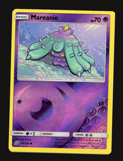 Pokemon TCG Mareanie Unified Minds Sun & Moon SM 96 Reverse Holo NM Card - Image 1