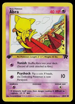 Pokemon Card - Abra Team Rocket 1st Edition 49/82 Common - Image 1