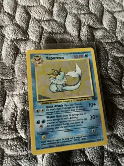 1999 Pokemon Jungle 1st Edition Holo Vaporeon #12/64 - Rare Vintage WOTC Card - Image 1