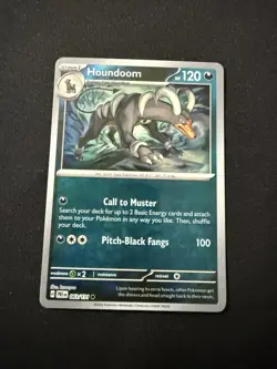 Pokemon TCG Houndoom Holo Pokeball Card 063/131 Prismatic Evolutions - Image 1