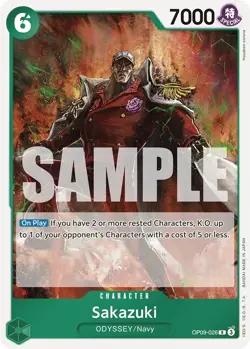 Sakazuki OP09-026 R Foil Rare Emperors In The New World One Piece Card Game - Image 1