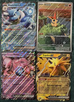 POKEMON TCG TEAM ROCKET’S MEWTWO BLASTOISE ZAPDOS EX VICTINI IR JUMBO CARD LOT ! - Image 1