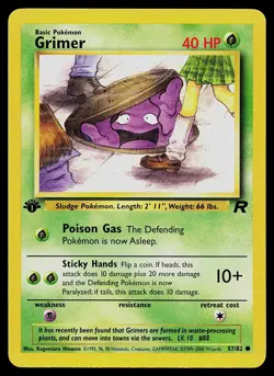 Pokemon Card - Grimer Team Rocket 1st Edition 48/62 Common - Image 1
