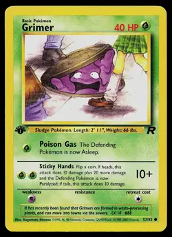 Pokemon Card - Grimer Team Rocket 1st Edition 48/62 Common - Image 1