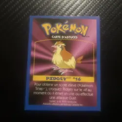 Pokemon: PIDGEY #16 [Game Tip Card] - [Kellogg's Canada Cereal Promo (1999)] - Image 2