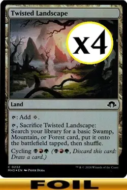 4x - Twisted Landscape - FOIL - x4 (cycle/sac) - Modern Horizons 3 - NM MTG - Image 1
