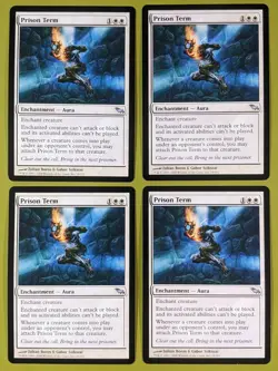 Prison Term x4 Shadowmoor 4x Playset Magic the Gathering MTG - Image 1